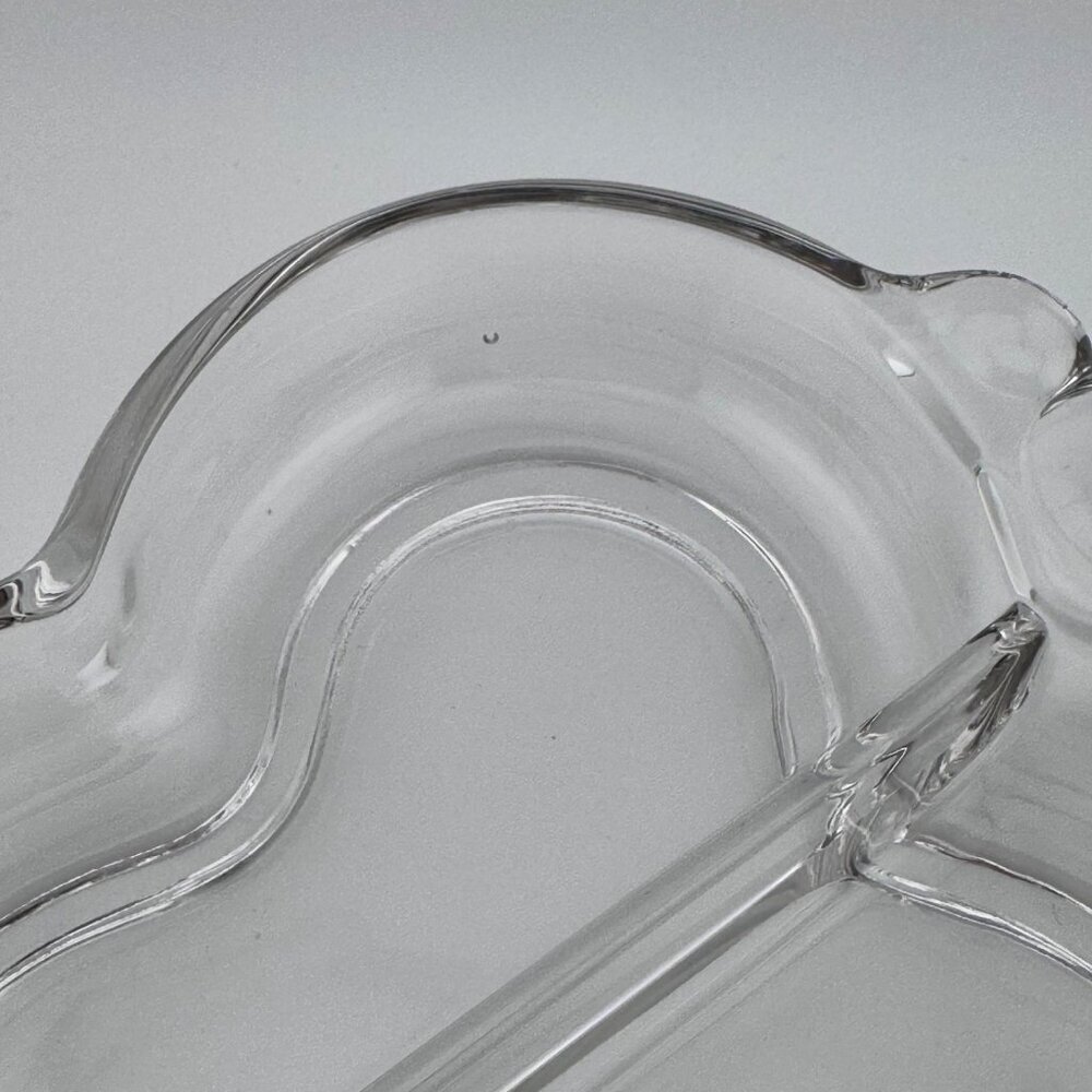 Vintage Duncan & Miller Crystal Canterbury 3 part divided relish dish 10” - Picture 6 of 8
